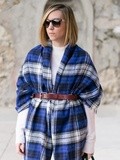 Belted Plaid Scarf