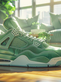 Air Jordan 4 Retro vert : style et confort dans un design iconique