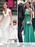 Les robes de la demoiselle d'honneur de Kate : Pippa Middleton