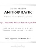 Billet doux #1: vente de presse Antik Batik