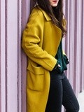 Perfect yellow coat – Elodie in Paris