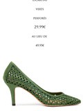 Soldes Zara 2012 : wanted ces escarpins verts perforés