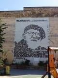 Street Art : JonOne, hommage à l'abbé Pierre - Square des Deux-Nèthes - Paris 18