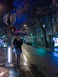 La chaussée était mouillée