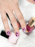 Pink Destroy nail art