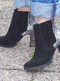 Diy - Glitter ankle boots