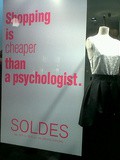 Shopping is cheaper than a psychologist
