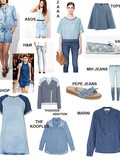 Shopping list en blue jeans