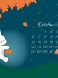Printable : Le Bunny calendrier du mois d’octobre