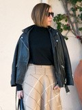 Tartan Skirt – Leather Jacket