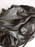 Bel air - Sac cuir noir grand format