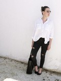 White shirt / Black jeans
