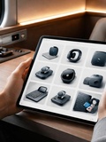 Cabine connectée : recommandations accessoires via tablette Samsung
