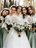 Comment habiller un cortège de mariée avec une palette de couleur verte？