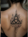 Inspiration pour un tatouage triquetra pour une femme : styles et designs