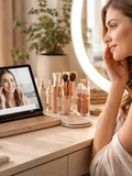 Teintes et routines : corner beauté guidé via tablette Samsung