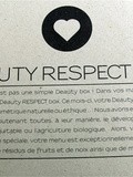 Beauté – Deauty Box de juillet – respect box