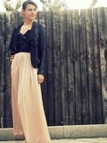 Style: la jupe longue rose, idéale pour la mi saison