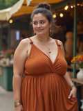 Oser la robe longue terracotta quand on est ronde : conseils de style