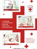 Philatélie, bloc de timbres Croix-Rouge française