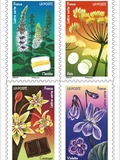 Philatélie, carnet de timbres Fleurs et Douceurs