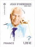 Philatélie, Timbre à l’effigie de Jean d’Ormesson