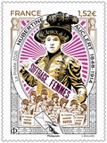 Philatélie, timbre Hubertine Auclert première suffragette française