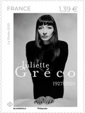 Philatélie, timbre Juliette Gréco