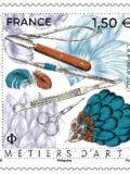 Philatélie, timbre Métiers d'Art - Plumassier