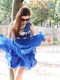 Blue Dress – Elodie in Paris