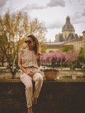 Combinaison à rayures & volants – Elodie in Paris