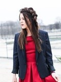 Red dress – Elodie in Paris