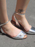 Les sandales argentées Zara