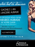 Dessus-Dessous : lingerie en ligne (+ concours Facebook 1 an de lingerie Aubade à gagner!)