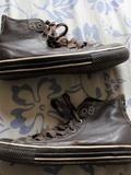 Converses en cuir marron t 5 1/2 uk