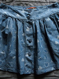 Jupe courte zara motif coeurs neuve