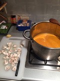 The curry noodle soup