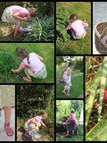 Pâques : chasse aux oeufs dans le jardin en robe longue enfant h&m