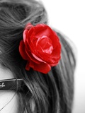 Une fleur rouge dans tes cheveux