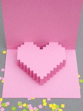 Diy : Valentine pop-up pixels card