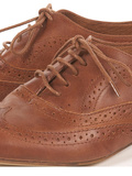 Brown leather shoes