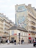 Paris : Fresque de François Boisrond, Paris dans la tête, oeuvre monumentale dans la lignée figuration libre - Xème