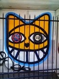 Sunday Street Art : Monsieur Chat - Café de la Gare - rue Pierre au Lard - Paris 4