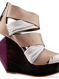 These draped & leather platform shoes from finsk