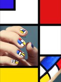 #Thesundaynailbattle // Mosaic’Nails inspiration Mondrian