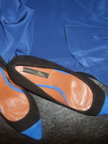 Black & blue suede shoes