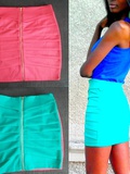 Mes jupes color block à shopper chez Zara