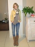 Yellow-taupe cashmere